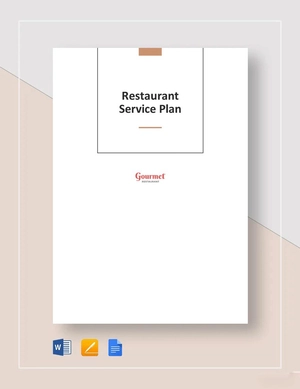 Restaurant Service Plan Template