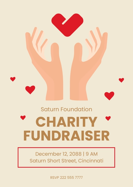 Charity Fundraiser Invitation Template