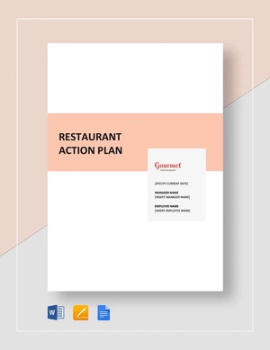 Restaurant Action Plan Template