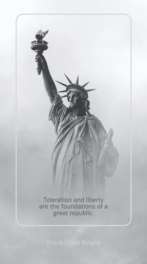 Toleration and liberty are the foundations of a great republic. - Frank Lloyd Wright