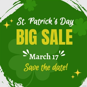St. Patrick's Day Sale Vector