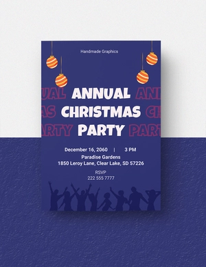 Typography Christmas Invitation Template
