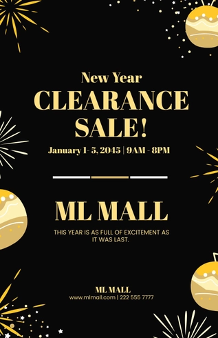 New Year's Eve Advertisement Poster