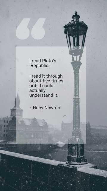 Free Huey Newton on Understanding Plato's Republic: A Quote Template to Edit Online
