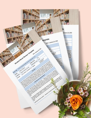 Student Book Review Template