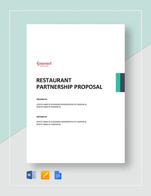 Restaurant Partnership Proposal Template