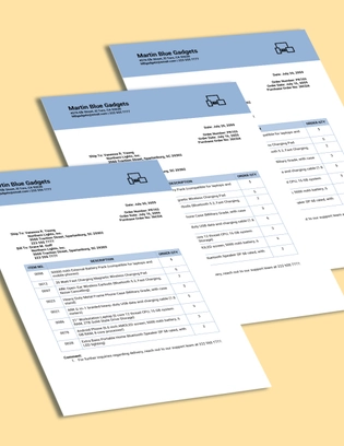 Basic Packing Slip Template