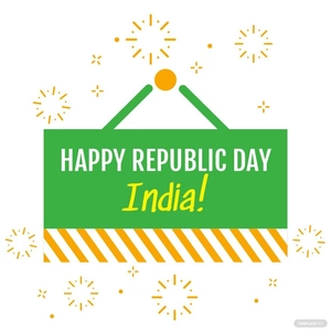 Republic Day Sign Vector