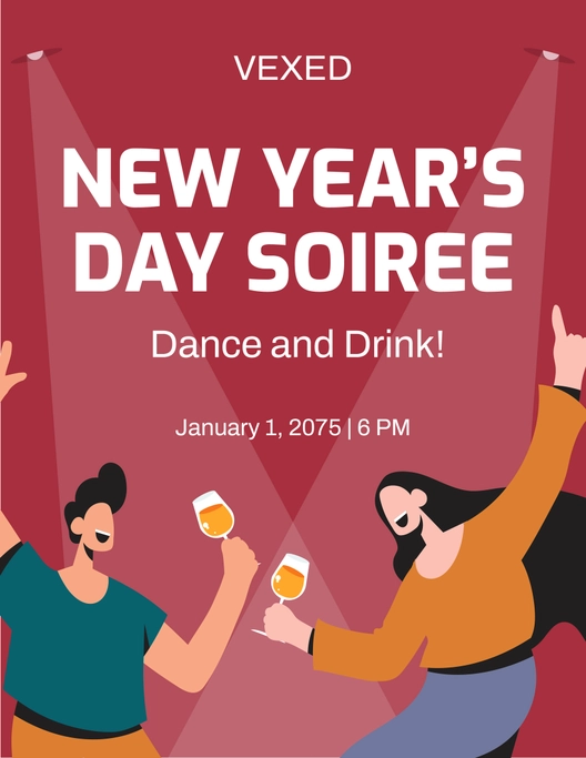 Blank New Year's Day Flyer