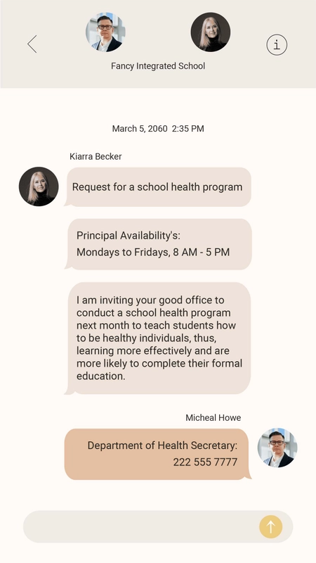 School Phone Message Template