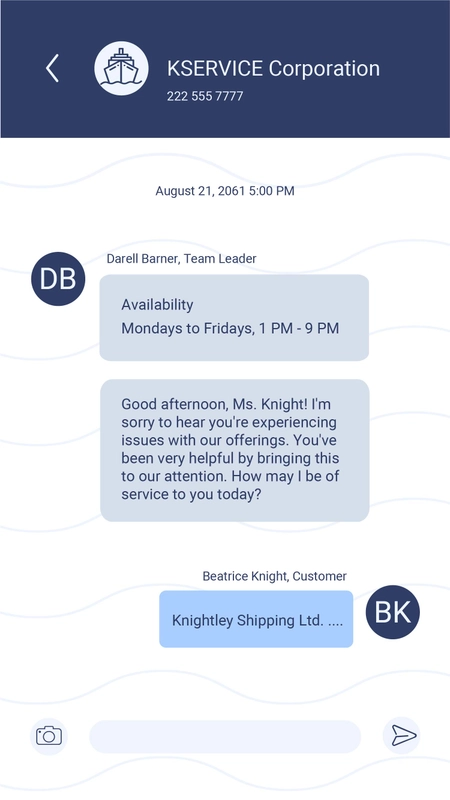 Customer Service Phone Message Template