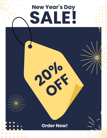 Sale New Year's Day Flyer