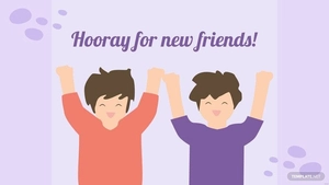 Happy National New Friends Day Background