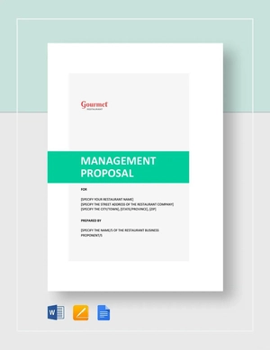Restaurant Management Proposal Template
