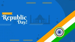 Republic Day Blue Background