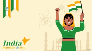 Republic Day Cartoon Background