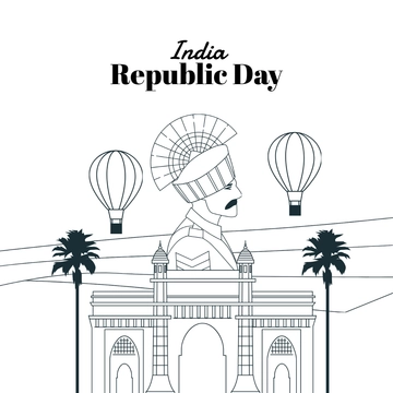 Free Republic Day Sketch Clipart Template to Edit Online