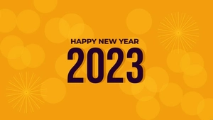 New Year's Day Yellow Background