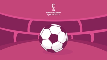 Free World Cup 2022 Pink Background Template to Edit Online
