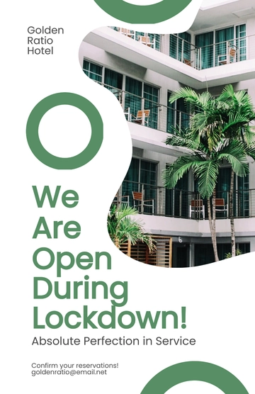 Free We Are Open During Lockdown Poster Template to Edit Online
