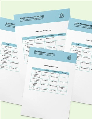 Home Maintenance Log