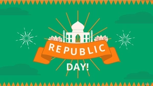Republic Day Green Background