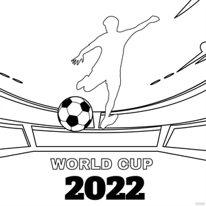 World Cup 2022 Sketch Vector