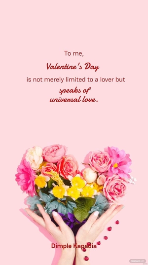 Dimple Kapadia - To me, Valentine's Day is not merely limited to a lover but speaks of universal love.