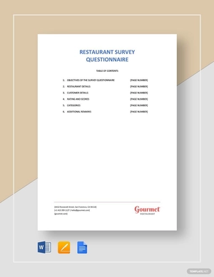 Survey Questionnaire Template