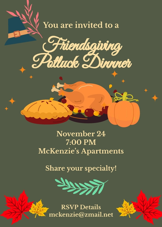 Friendsgiving Dinner Invitation