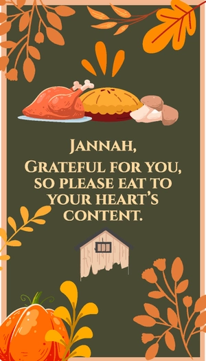 Friendsgiving Place Card Template