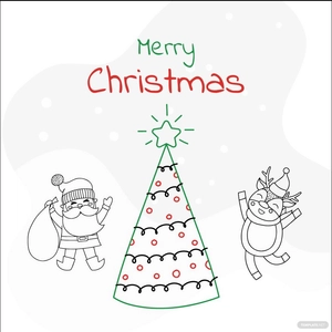 Christmas Eve Drawing Vector