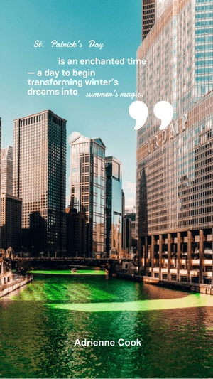 Adrienne Cook - St. Patrick’s Day is an enchanted time — a day to begin transforming winter’s dreams into summer’s magic.