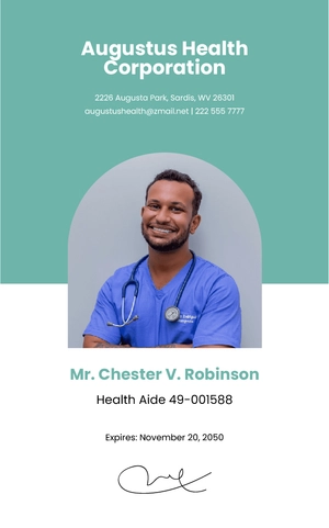 Healthcare Provider ID Card Template