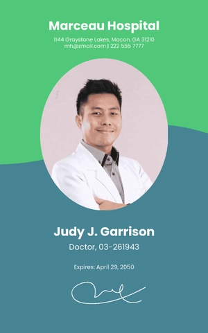 Fake Doctor ID Card Template
