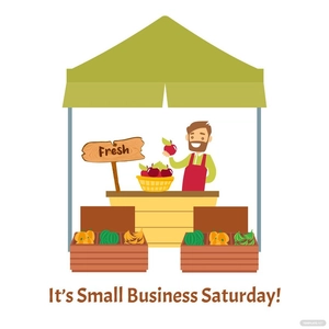 Small Business Saturday Cartoon Vector