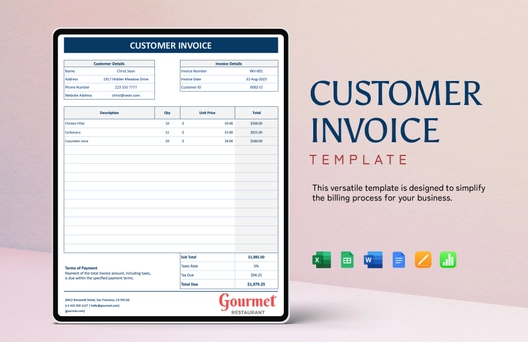 Customer Invoice Template