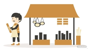 Small Business Saturday Cartoon Background