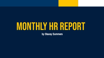 Free Monthly Report Presentation Template to Edit Online