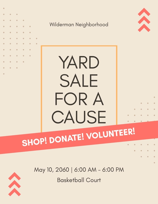Benefit Yard Sale Flyer Template