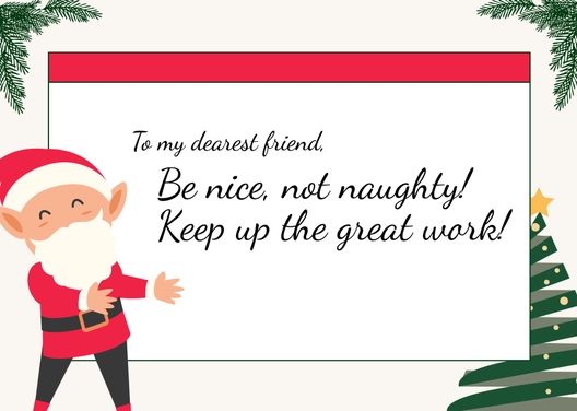 Elf Note Card Template