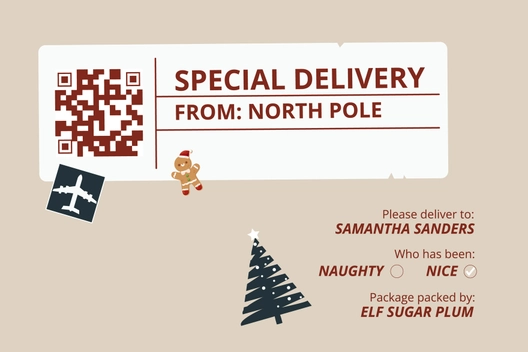 Elf Gift Label Template