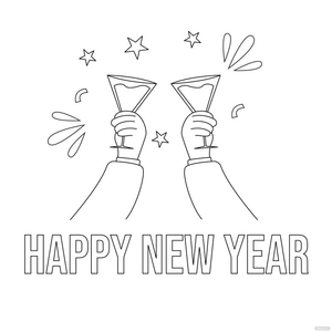 Happy New Year's Eve Drawing