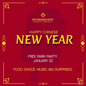 Chinese New Year Flyer Vector