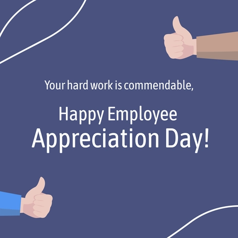 Employee Appreciation Day Wishes Vector