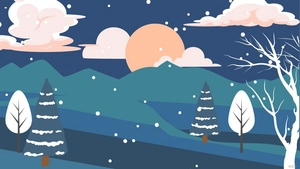 Winter Solstice Banner Background