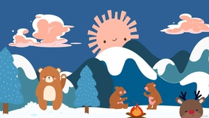 Winter Solstice Cartoon Background
