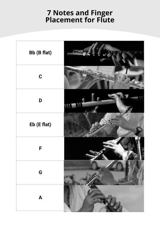 Sample Flute Fingering Chart