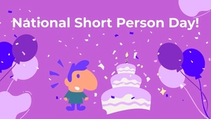 National Short Person Day Banner Background