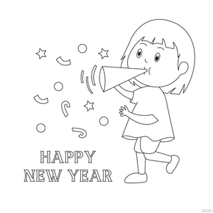 Kids New Year's Day Drawing